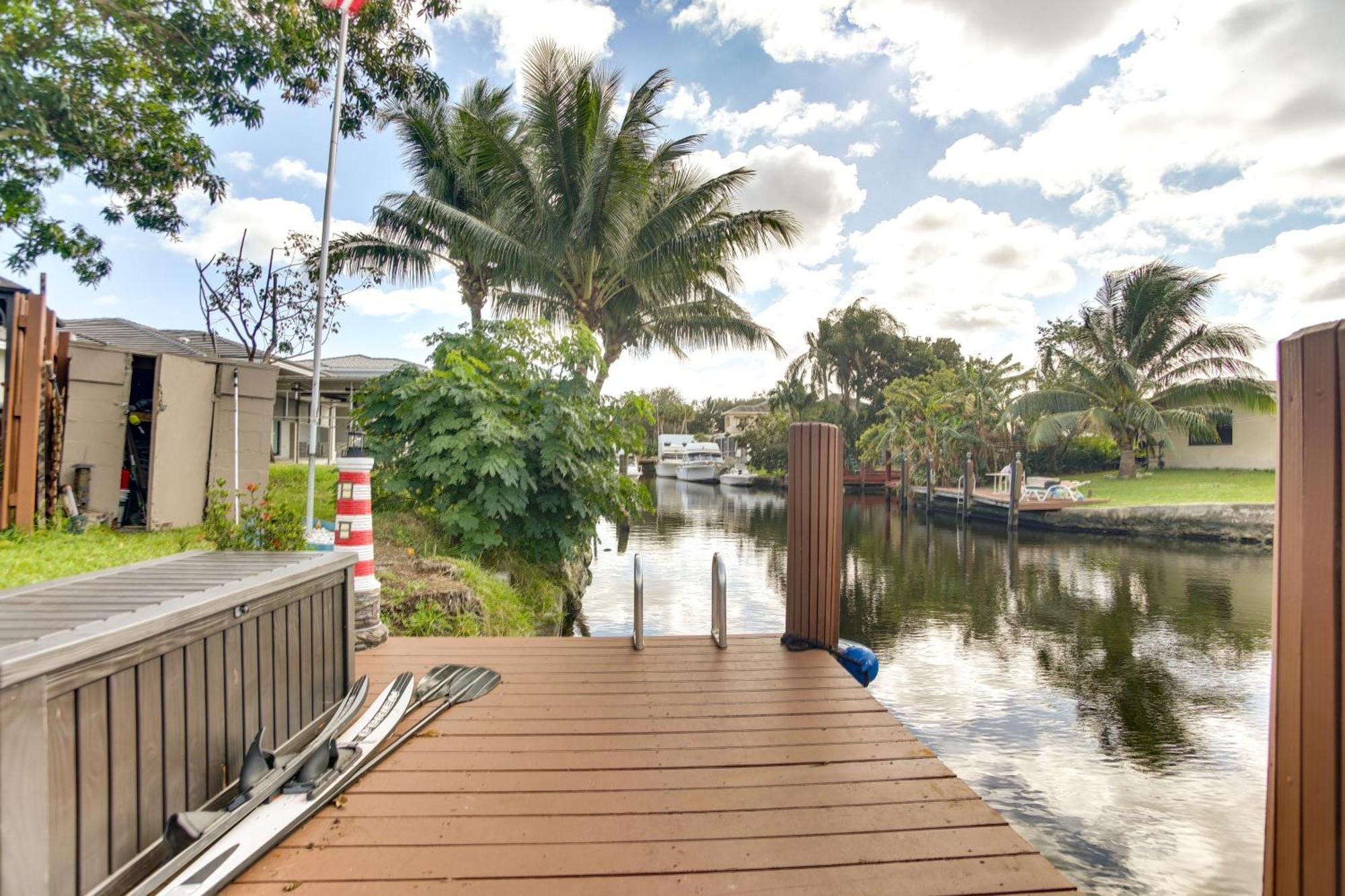 Canal Side Retreat With Dock, By Hollywood Boardwalk Fort Lauderdale Zewnętrze zdjęcie